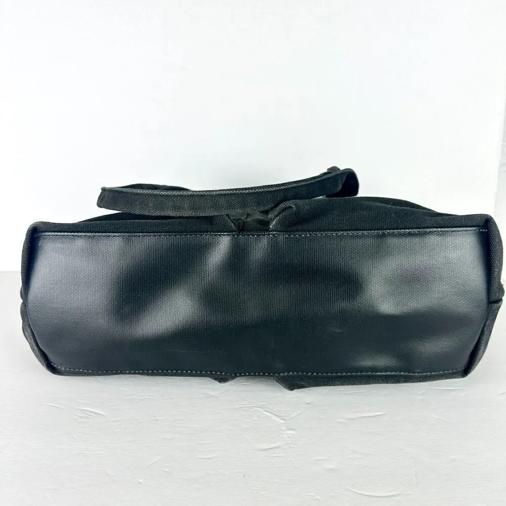 Dagne Dover Vida Organic Cotton Tote Laptop Bag Black